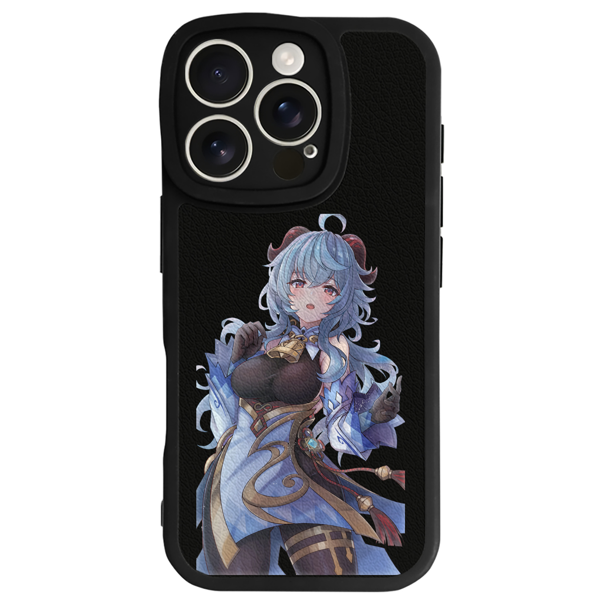 げんし神 甘雨 かんう genshin Ganyu 【iPhone 16シリーズ対応】シリコンスマホケース（レザー調） 材質：シリコン